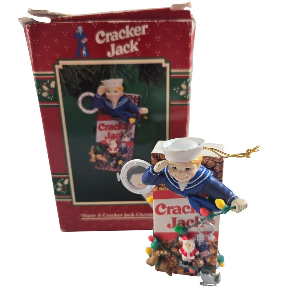 Enesco Vintage‎ Cracker Jack Christmas Ornament Sailor Boy Holiday Collectible